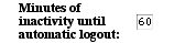 Automatic Logout setting